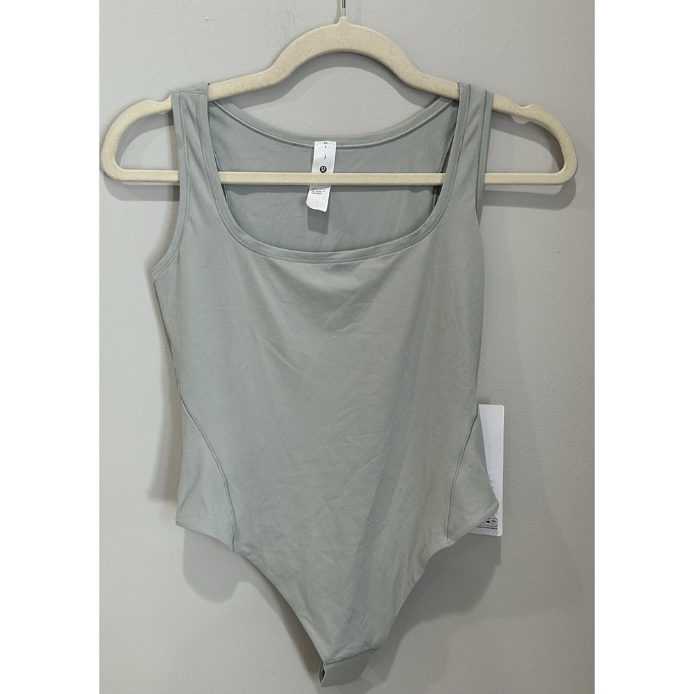 Lululemon Wundermost Ultra-Soft Nulu Square-Neck Sleeveless Bodysuit Jade S NWT